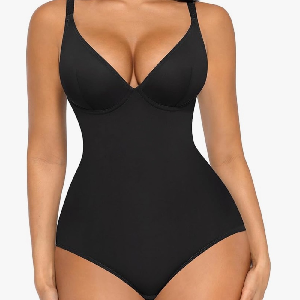 FeelinGirl Shapewear Bodysuits, Bodysuits Deep V Neck Corset Body Shaper Tops